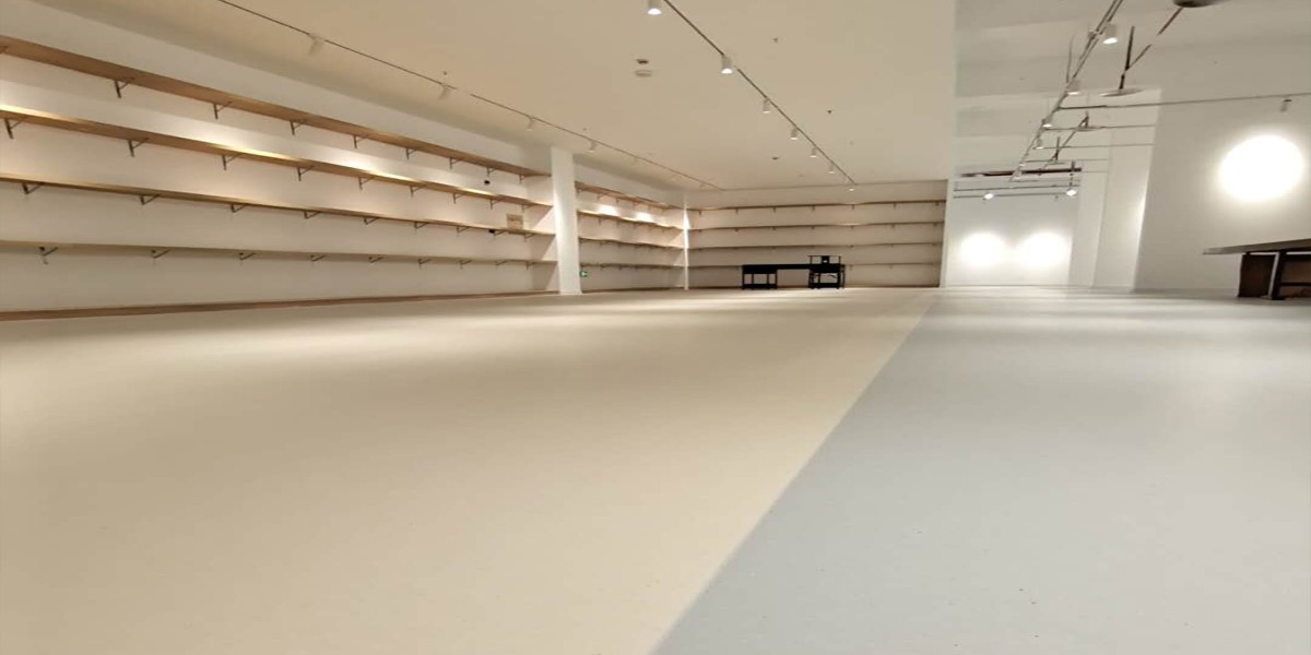 古壽勝寺展廳PVC地板簡約灰白風鋪裝案例
